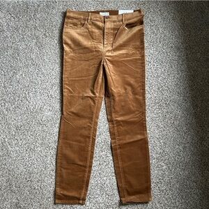 LOFT Made and Loved High Waist Skinny Corduroy Pants Tan Spring Office Casual